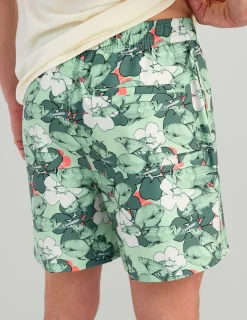 Huk Gear Swim-KC Pursuit Volley Swim Short North Atlantic Floral Fish