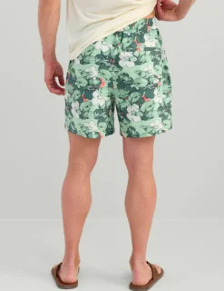 Huk Gear Swim-KC Pursuit Volley Swim Short North Atlantic Floral Fish