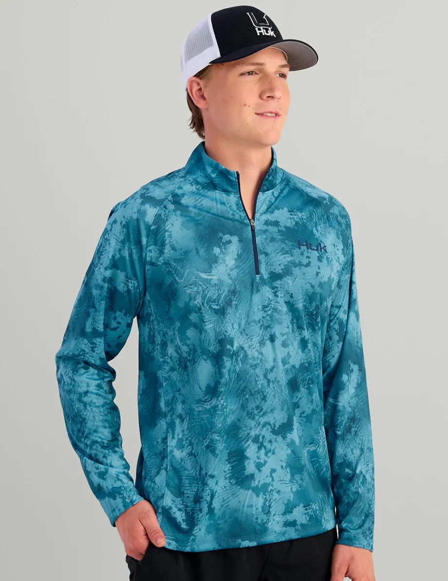 Huk Gear Performance Tops-KC Subphantis 1/4 Zip KC Subphantis Flow
