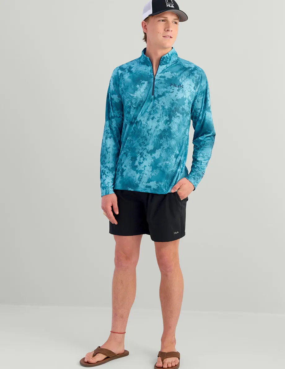 Huk Gear Performance Tops-KC Subphantis 1/4 Zip KC Subphantis Flow