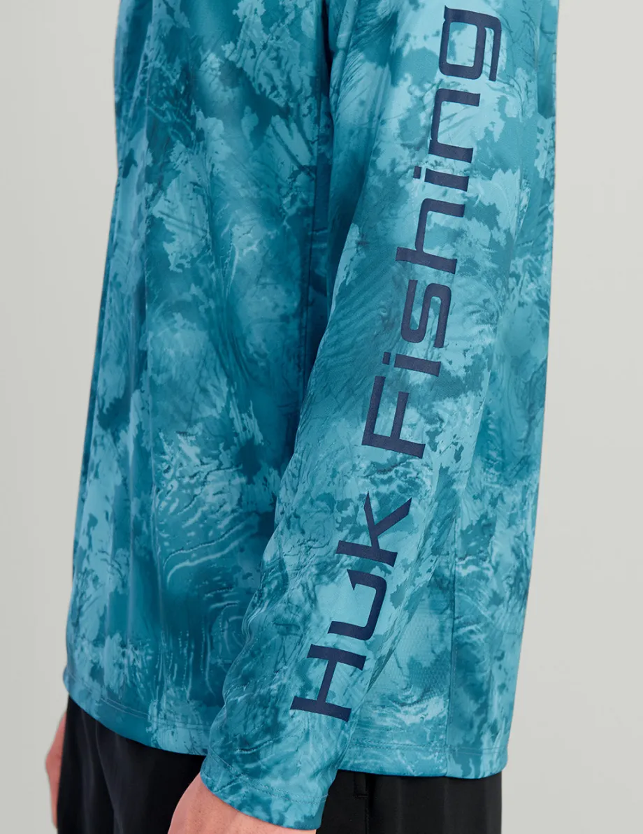 Huk Gear Performance Tops-KC Subphantis 1/4 Zip KC Subphantis Flow