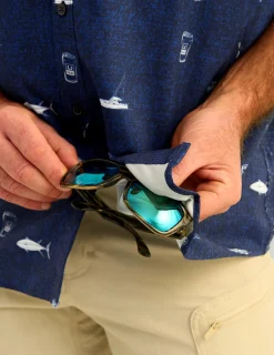 Huk Gear Button Downs-KC Tide Point Short Sleeve Button-Down Naval Academy Tuna Cheers