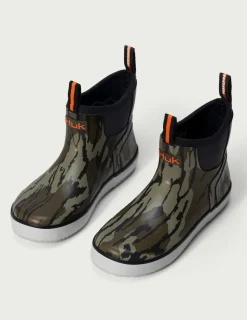 Huk Gear Boots|Rainwear-Kids Bottomland Rogue Wave Boots Mossy Oak Bottomland