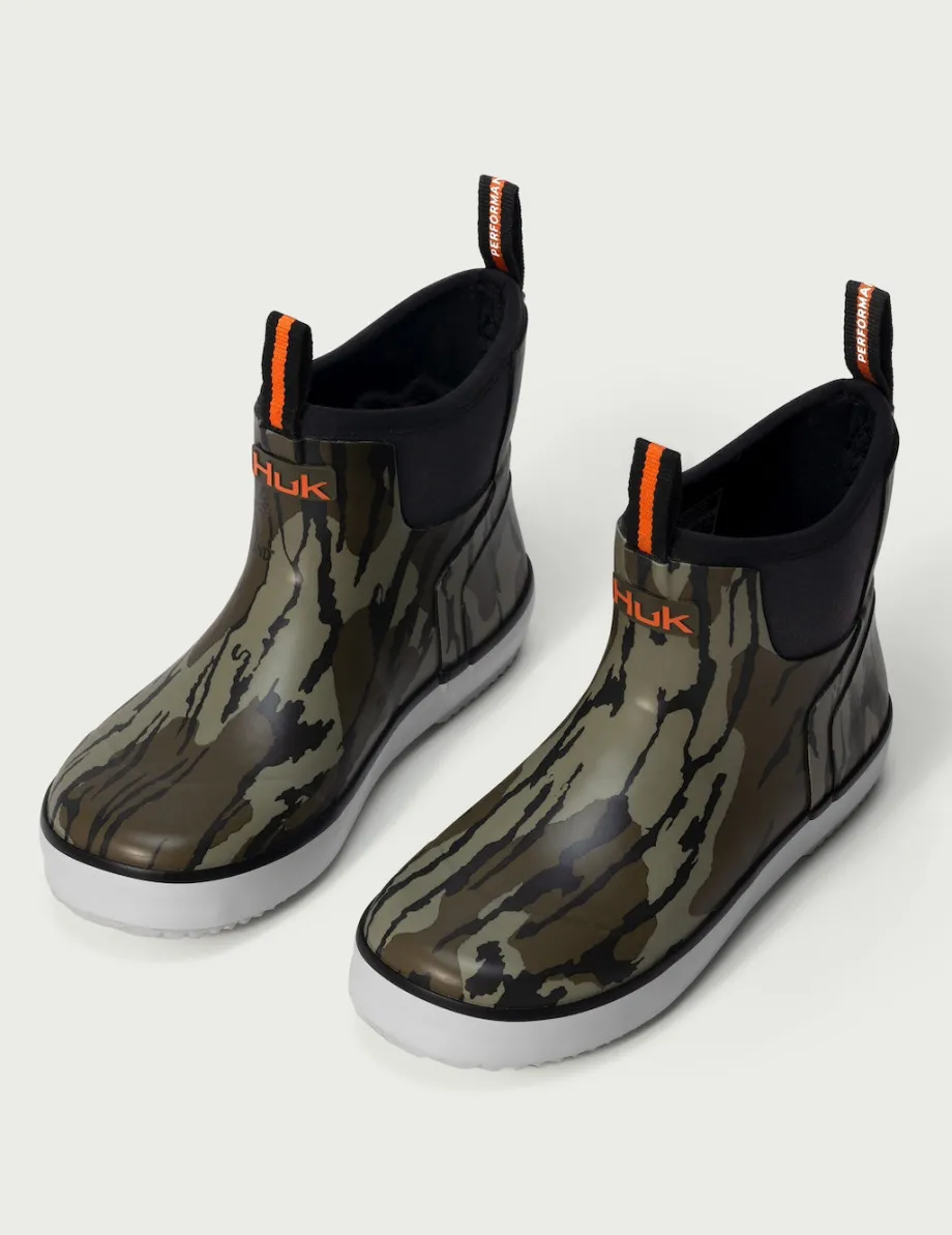 Huk Gear Boots|Rainwear-Kids Bottomland Rogue Wave Boots Mossy Oak Bottomland