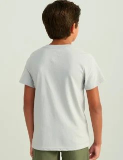 Huk Gear T-Shirts|Performance Tops-Kids Classic Logo Tee Harbor Mist
