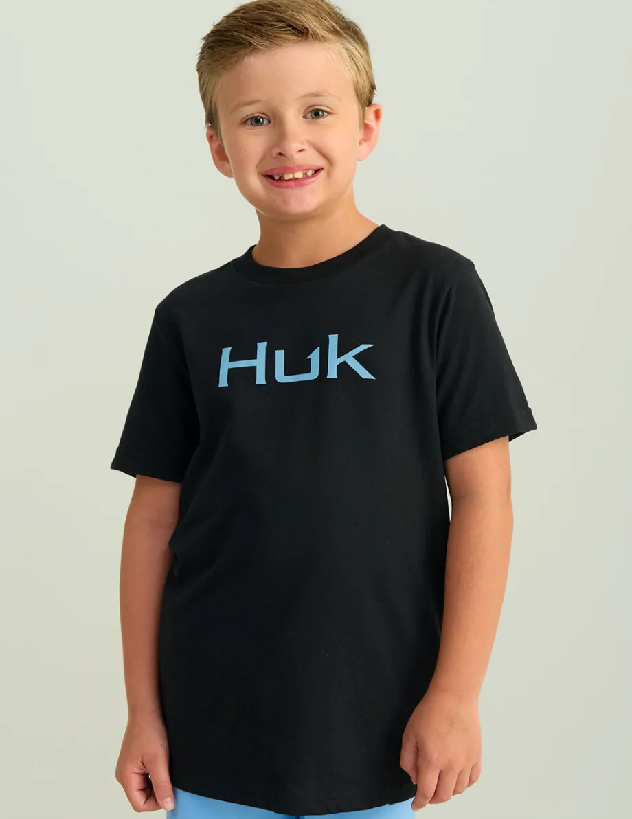 Huk Gear T-Shirts|Performance Tops-Kids Classic Logo Tee Black