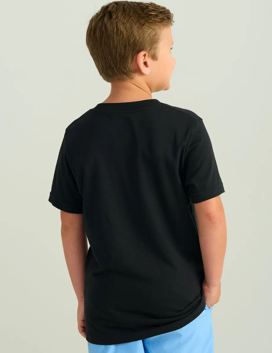 Huk Gear T-Shirts|Performance Tops-Kids Classic Logo Tee Black
