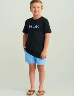 Huk Gear T-Shirts|Performance Tops-Kids Classic Logo Tee Black