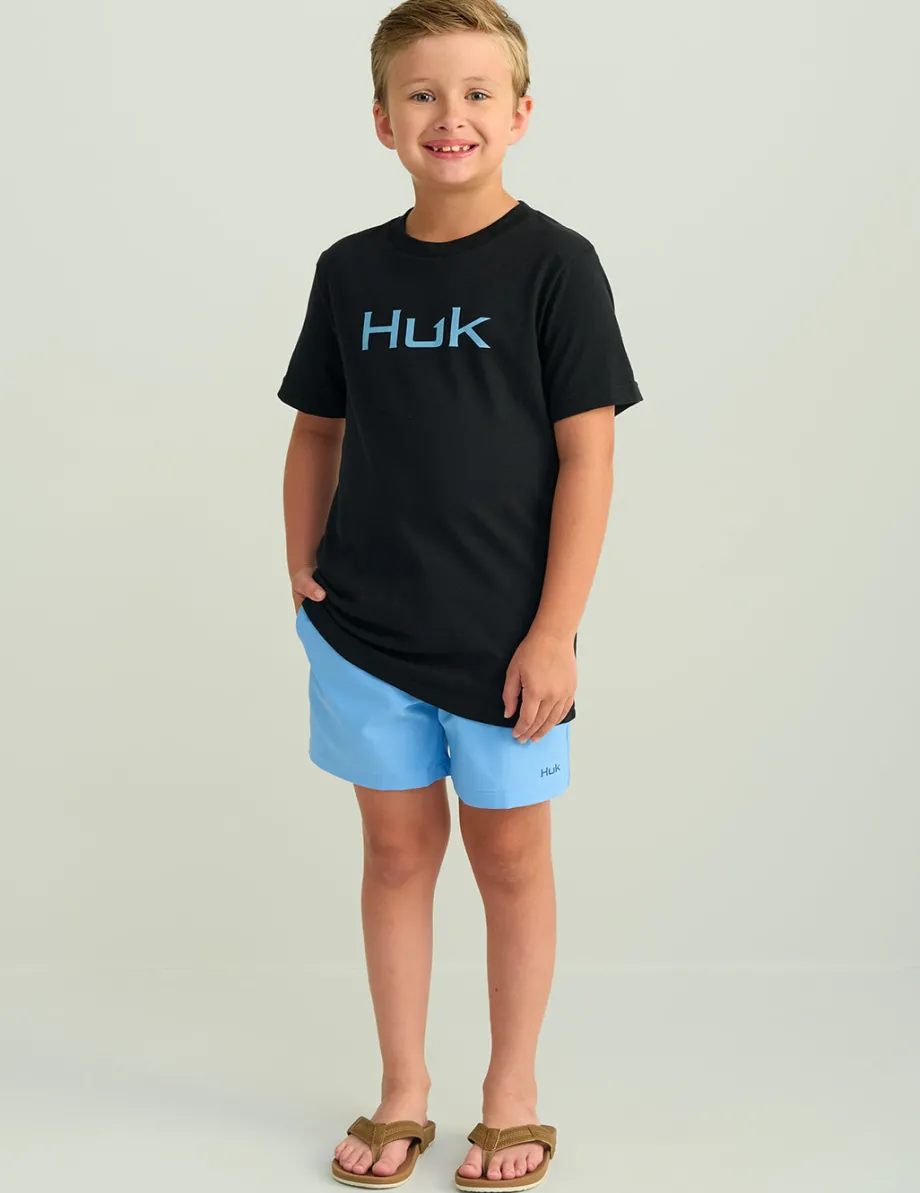 Huk Gear T-Shirts|Performance Tops-Kids Classic Logo Tee Black