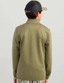 Huk Gear Hoodies & Pullovers|Performance Tops-Kids Coldfront+ 1/4 Zip Overland Heather