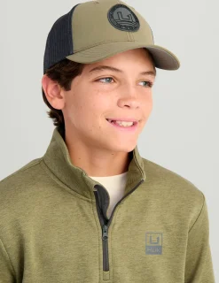 Huk Gear Hoodies & Pullovers|Performance Tops-Kids Coldfront+ 1/4 Zip Overland Heather