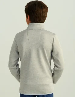Huk Gear Hoodies & Pullovers|Performance Tops-Kids Coldfront+ 1/4 Zip Harbor Mist Heather
