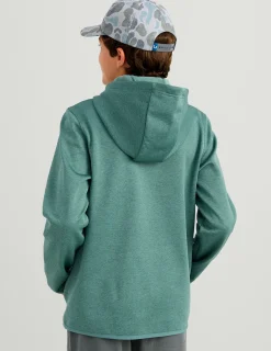 Huk Gear Hoodies & Pullovers|Performance Tops-Kids Coldfront+ Graphic Hoodie North Atlantic Heather