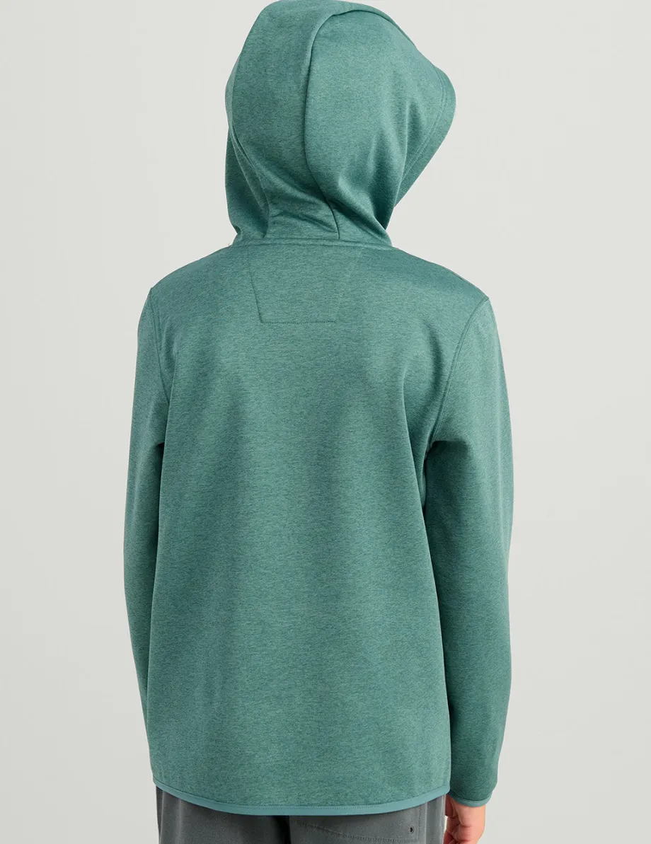 Huk Gear Hoodies & Pullovers|Performance Tops-Kids Coldfront+ Graphic Hoodie North Atlantic Heather