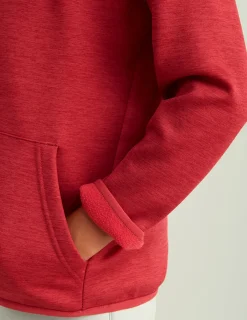 Huk Gear Hoodies & Pullovers-Kids Coldfront+ Hoodie Scarlet Blaze Heather