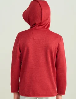 Huk Gear Hoodies & Pullovers-Kids Coldfront+ Hoodie Scarlet Blaze Heather