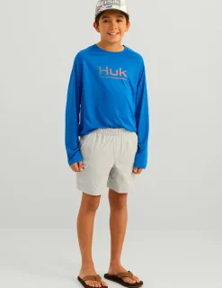 Huk Gear Shorts-Kids Creekbed Cargo Short Harbor Mist