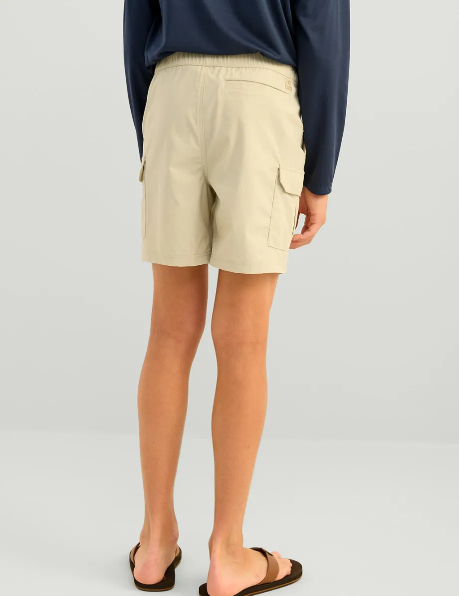 Huk Gear Shorts-Kids Creekbed Cargo Short Khaki