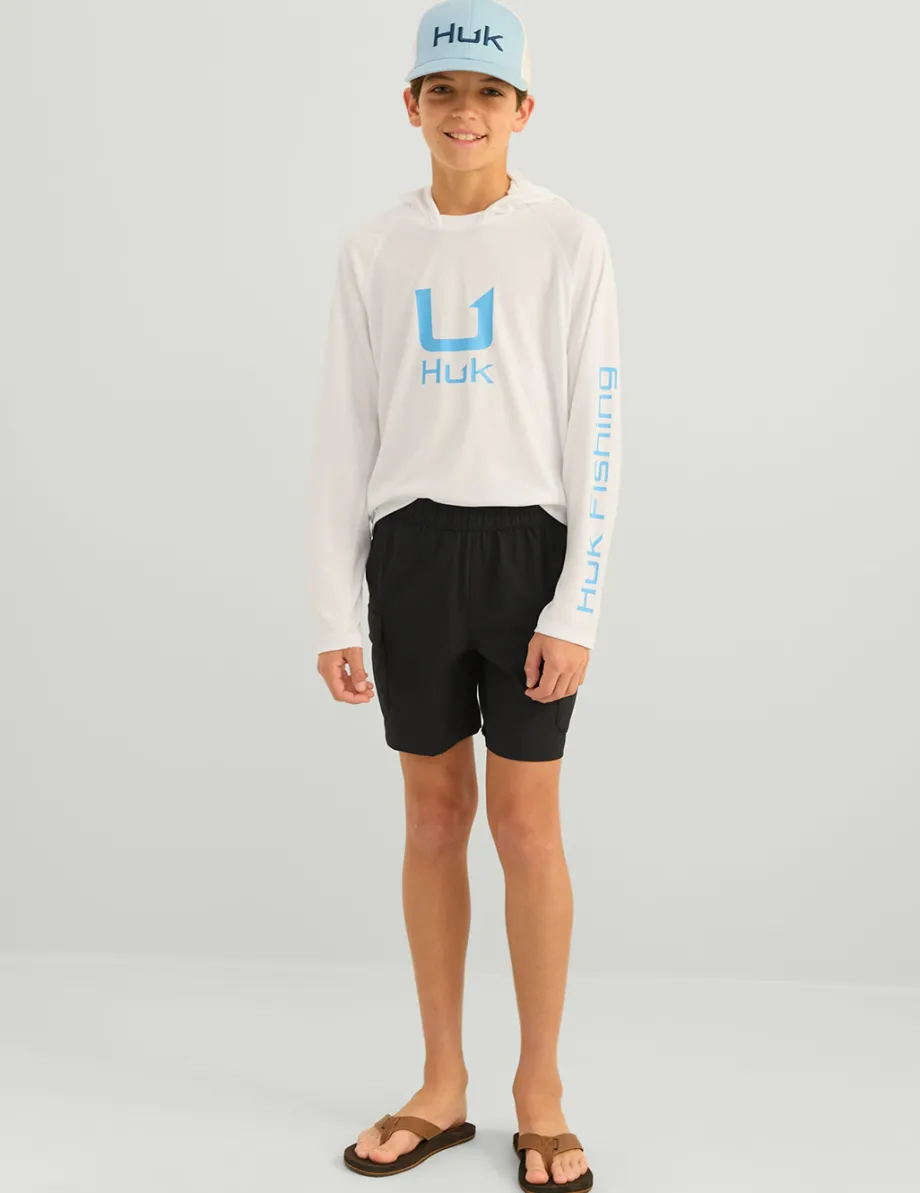 Huk Gear Shorts-Kids Creekbed Cargo Short Black