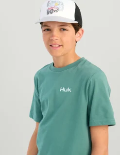 Huk Gear Hats-Kids Foam Trucker Hat Harbor Mist