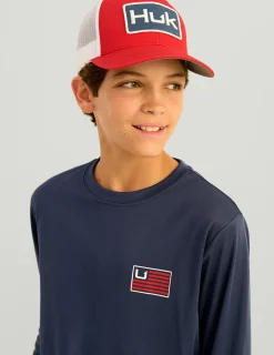 Huk Gear Performance Tops-Kids Huk And Bars Pursuit Performance Crew Naval Academy