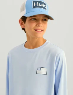 Huk Gear Performance Tops-Kids Huk And Bars Pursuit Performance Crew Windsurfer