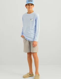 Huk Gear Performance Tops-Kids Huk And Bars Pursuit Performance Crew Windsurfer