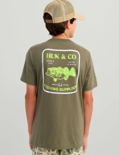 Huk Gear T-Shirts-Kids Huk and Co Tee Moss