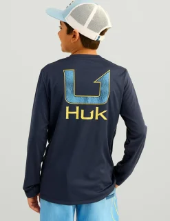 Huk Gear Performance Tops-Kids Huk Fill Pursuit Performance Crew Huk Fill Naval Academy