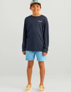 Huk Gear Performance Tops-Kids Huk Fill Pursuit Performance Crew Huk Fill Naval Academy