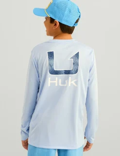 Huk Gear Performance Tops-Kids Huk Fill Pursuit Performance Crew Huk Fill Windsurfer