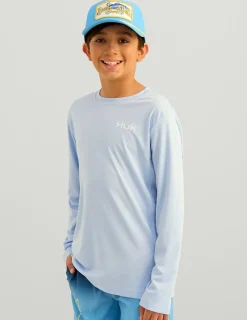 Huk Gear Performance Tops-Kids Huk Fill Pursuit Performance Crew Huk Fill Windsurfer