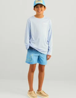 Huk Gear Performance Tops-Kids Huk Fill Pursuit Performance Crew Huk Fill Windsurfer