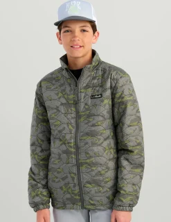 Huk Gear Insulation-Kids Huk Scale Jacket Volcanic Ash Geo Camo