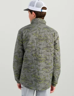 Huk Gear Insulation-Kids Huk Scale Jacket Volcanic Ash Geo Camo