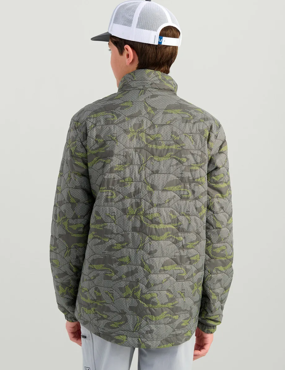 Huk Gear Insulation-Kids Huk Scale Jacket Volcanic Ash Geo Camo