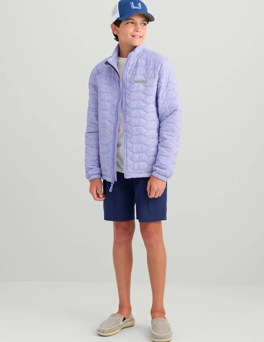 Huk Gear Insulation-Kids Huk Scale Jacket Lightning Sky Geo Camo
