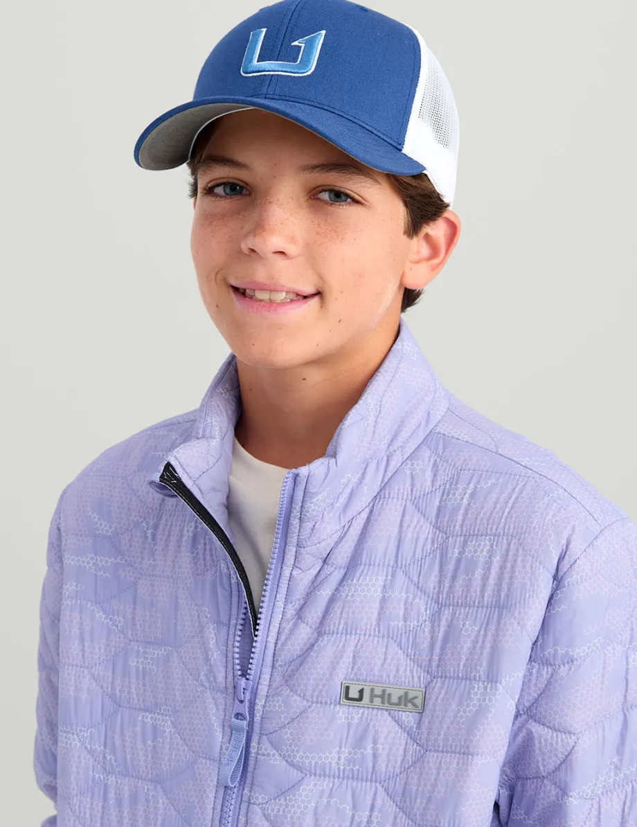 Huk Gear Insulation-Kids Huk Scale Jacket Lightning Sky Geo Camo