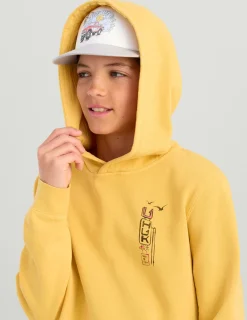 Huk Gear Hoodies & Pullovers-Kids Huk Truck Cotton Hoodie Harvest Wheat