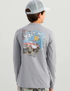 Huk Gear T-Shirts-Kids Huk Truck Long Sleeve Tee Night Owl