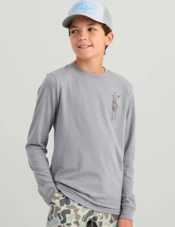 Huk Gear T-Shirts-Kids Huk Truck Long Sleeve Tee Night Owl
