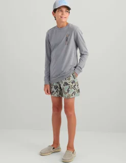 Huk Gear T-Shirts-Kids Huk Truck Long Sleeve Tee Night Owl