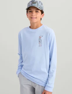 Huk Gear T-Shirts-Kids Huk Truck Long Sleeve Tee Windsurfer