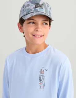Huk Gear T-Shirts-Kids Huk Truck Long Sleeve Tee Windsurfer