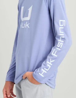 Huk Gear Performance Tops-Kids Icon Performance Hoodie Lightning Sky