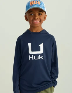 Huk Gear Performance Tops-Kids Icon Performance Hoodie Naval Academy