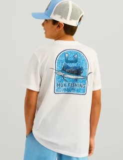Huk Gear T-Shirts-Kids KC Badge Series Tee White