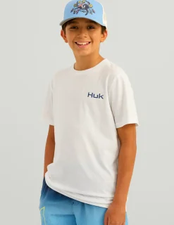 Huk Gear T-Shirts-Kids KC Badge Series Tee White