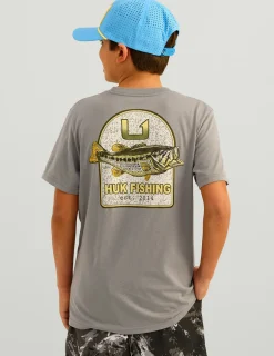 Huk Gear T-Shirts|Performance Tops-Kids KC Badge Series Tee Night Owl