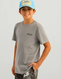 Huk Gear T-Shirts|Performance Tops-Kids KC Badge Series Tee Night Owl